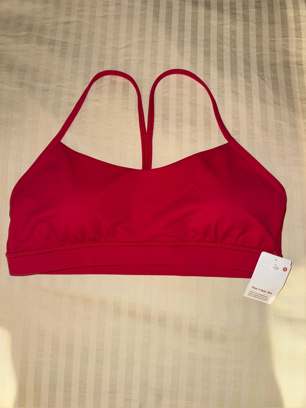 Lululemon Flow Y Bra Nulu Light Support, A-C Cups in Mulberry Spark (12/NWT) - Picture 3 of 9